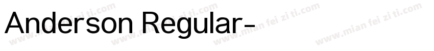 Anderson Regular字体转换